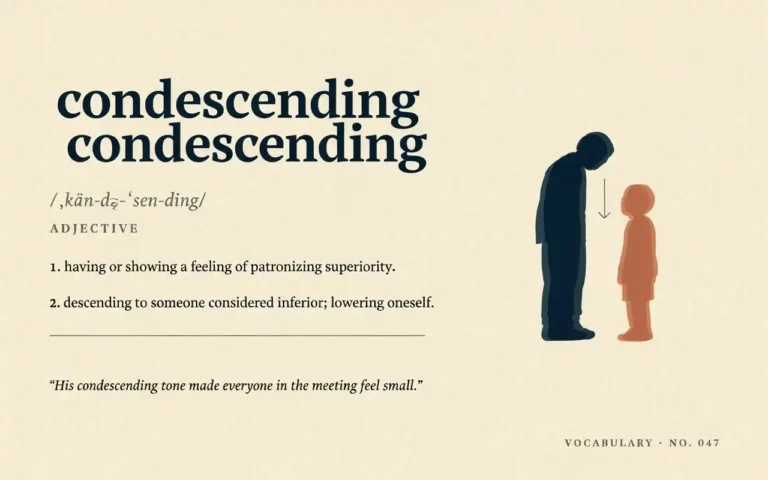 condescending meaning
