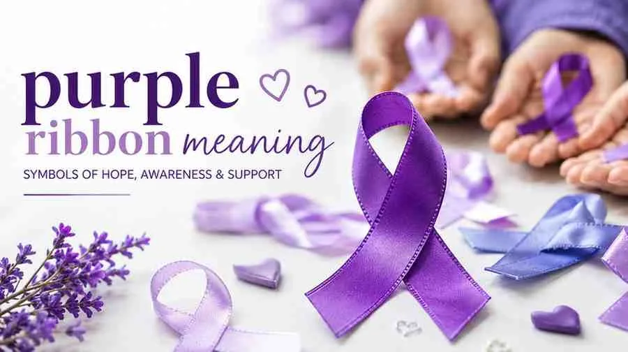 purple ribbon meaning