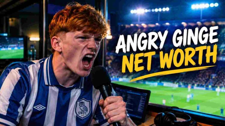 Angry Ginge net worth 2025 – red-haired Sheffield Wednesday fan shouting into mic during live football rant