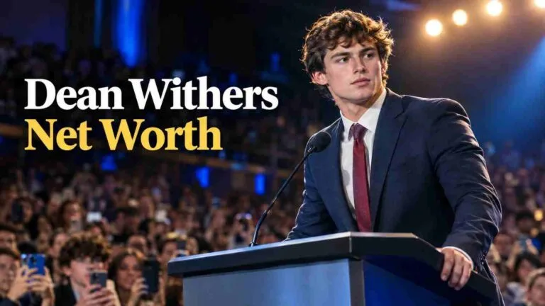 Dean Withers net worth 2025 – young debater on stage after Charlie Kirk campus debate